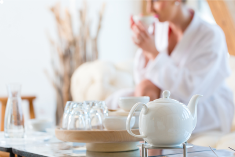 woman in a hotel spa